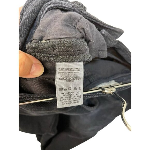 Free People Corduroy Flare Pants Exposed Button Fly Black Boho Size 25 Waist - Picture 3 of 5